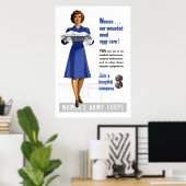 Women's Army Corps ポスター (ホームオフィス)