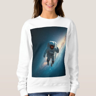 Women's Astronaut Galaxy Graphic Sweatshirt スウェットシャツ