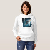Women's Astronaut Space Galaxy Pullover Hoodie パーカ (正面フル)