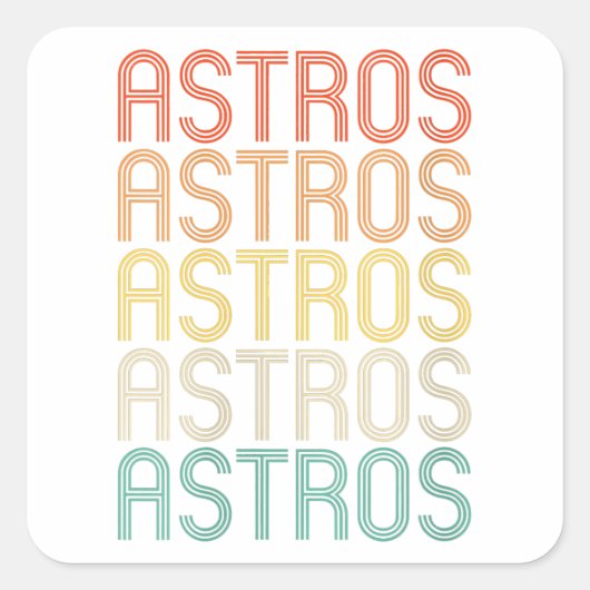 Womens Astros  スクエアシール (正面)