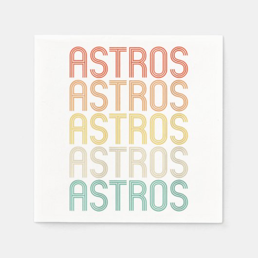 Womens Astros  スタンダードカクテルナプキン (正面)