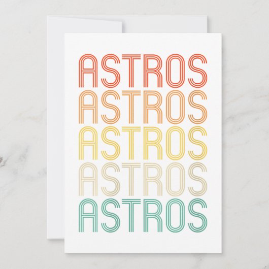 Womens Astros  招待状 (正面)