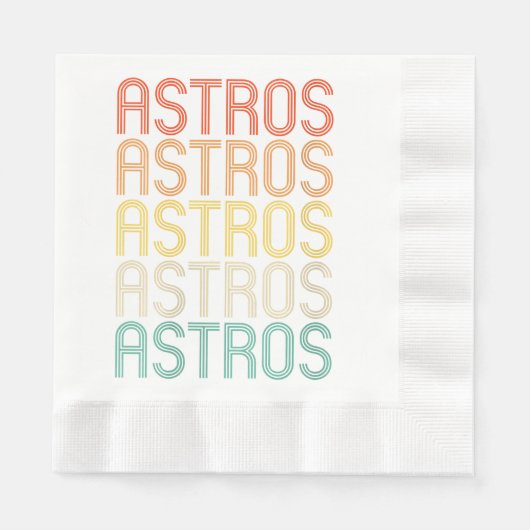 Womens Astros  縁ありランチョンナプキン (正面)