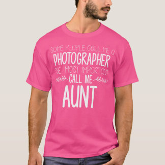 Womens Aunt Photographer Shirts Photography Auntie Tシャツ