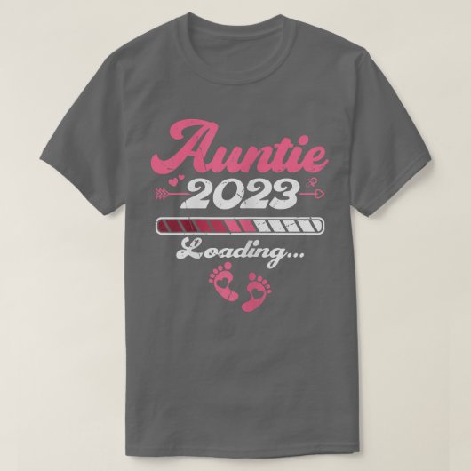 Womens Auntie 2023 Pregnancy Announcement First ti Tシャツ (デザイン正面)