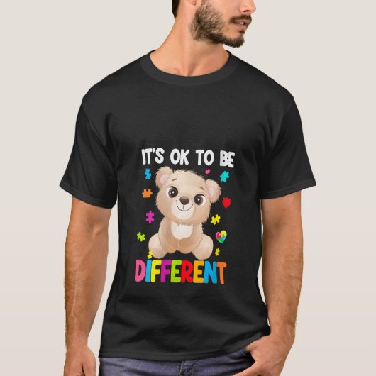 Womens Autism Awareness Cute Bear Gifts It's Ok To Tシャツ (正面)