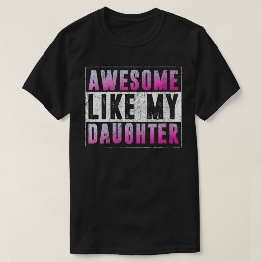 Womens Awesome Like My Daughter Parents' Day VNeck Tシャツ (デザイン正面)