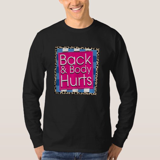 Womens  Back Body Hurts Quote Workout Gym Top 5 Tシャツ (正面)