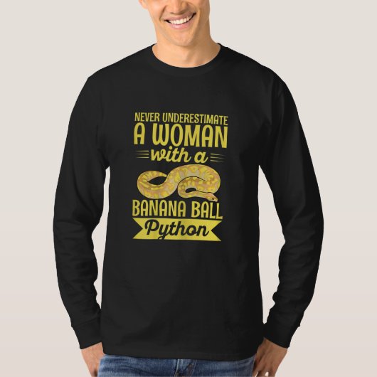 Womens Banana Ball Python for a Banana ball python Tシャツ (正面)