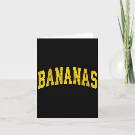 Womens Banana Retro Throwback Popular Fruit Humor カード (正面)