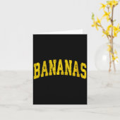 Womens Banana Retro Throwback Popular Fruit Humor カード (黄色い花)