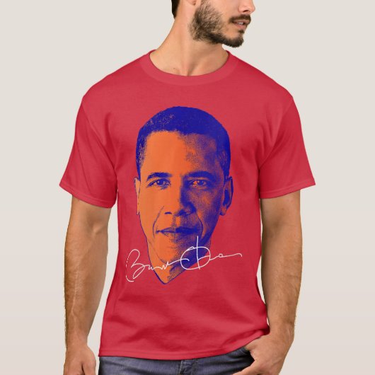Womens Barack Obama T Shirt Honoring the 44th US V Tシャツ (正面)