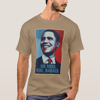 Womens Barack Obama We Miss You VNeck Tシャツ