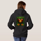 Women's Basic Hooded Sweatshirt - Fieryハート パーカ (裏面フル)