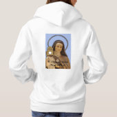 Women's Basic Hooded Sweatshirt, Model is 6'2"/188 パーカ (裏面)