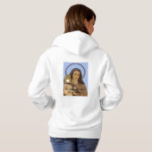 Women's Basic Hooded Sweatshirt, Model is 6'2"/188 パーカ (裏面フル)