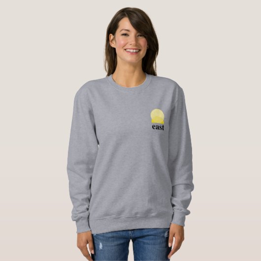 Women's Basic Sweatshirt in Gray スウェットシャツ (正面フル)