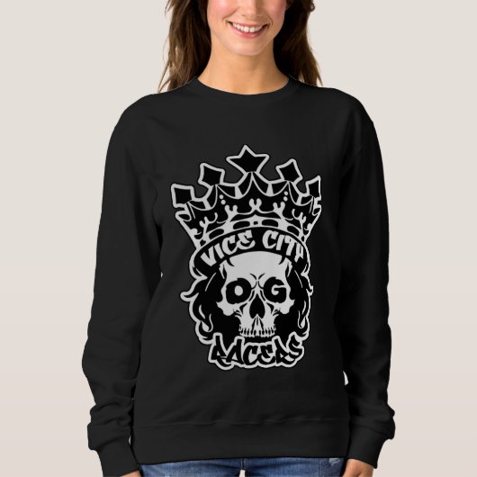 Women's Basic Sweatshirt w/ King Skull Logo スウェットシャツ (正面)