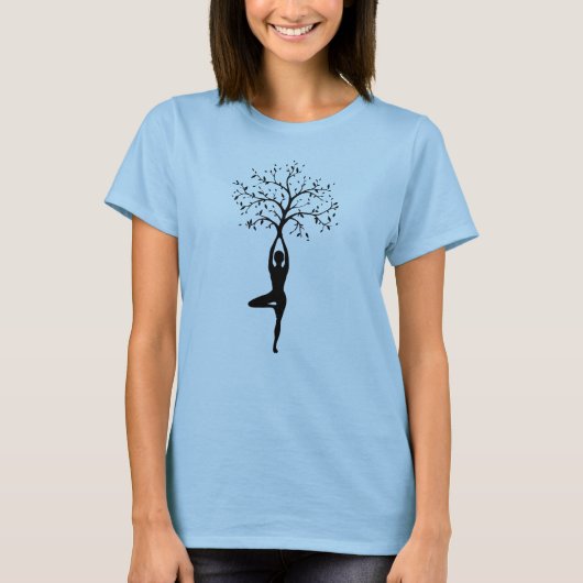 Women's Basic T-shirt | ヨガの木 Tシャツ (正面)