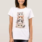 Women's Basic T-Shirt cats Tシャツ (正面)