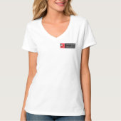 Women's Basic V-neck T-Shirt CSPロゴ Tシャツ (正面)