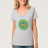 Women's Basic V-Neck T-Shirt SUN  BRASIL Tシャツ (正面)