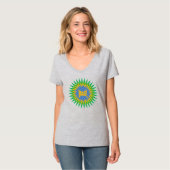 Women's Basic V-Neck T-Shirt SUN  BRASIL Tシャツ (正面フル)