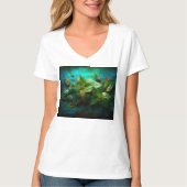  Women's Basic V-Neck T-Shirt Tシャツ (正面)