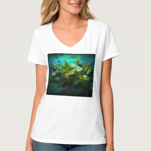  Women's Basic V-Neck T-Shirt Tシャツ (正面)