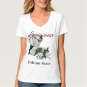 Women's Basic Vee-Tee - LOUISIANA Tシャツ (正面)