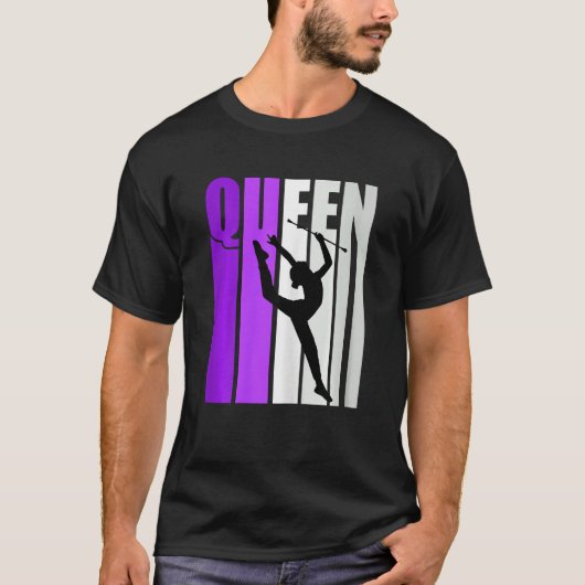 Womens Baton Twirling Queen Mauve Competition Yout Tシャツ (正面)