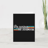 Womens Be Curious Not Judgemental Motivation Insra カード (正面)