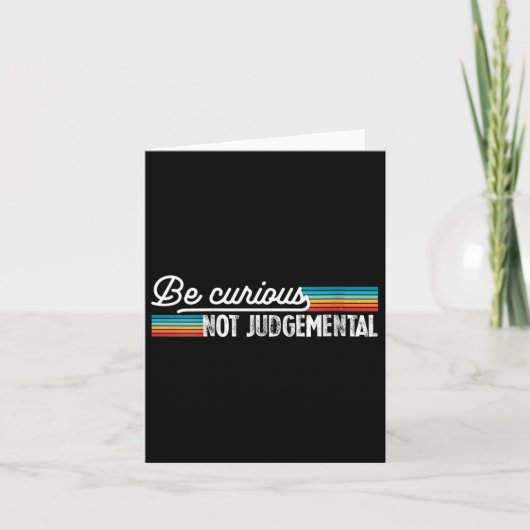 Womens Be Curious Not Judgemental Motivation Insra カード (正面)