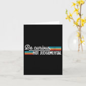 Womens Be Curious Not Judgemental Motivation Insra カード (黄色い花)