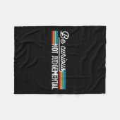 Womens Be Curious Not Judgemental Motivation Insra フリースブランケット (正面(横))