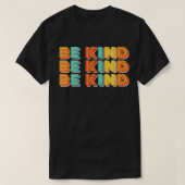 Womens Be Kind Letter Print in Lights VNeck  Tシャツ (デザイン正面)