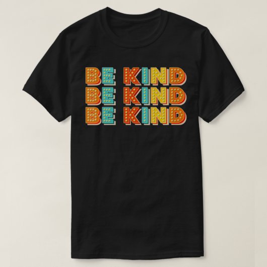 Womens Be Kind Letter Print in Lights VNeck  Tシャツ (デザイン正面)