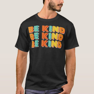 Womens Be Kind Letter Print in Lights VNeck  Tシャツ