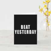 Womens Beat Yesterday Motivational Quotes V-neck  カード (黄色い花)