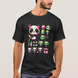 Womens Beauty Panda Bear Girl MUA Beautician Teddy Tシャツ