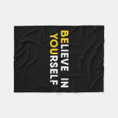 Womens Believe In Yourself Motivation Quote V-neck フリースブランケット (正面(横))