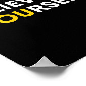 Womens Believe In Yourself Motivation Quote V-neck ポスター (角)