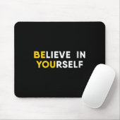 Womens Believe In Yourself Motivation Quote V-neck マウスパッド (マウス)