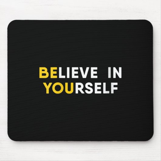 Womens Believe In Yourself Motivation Quote V-neck マウスパッド (正面)