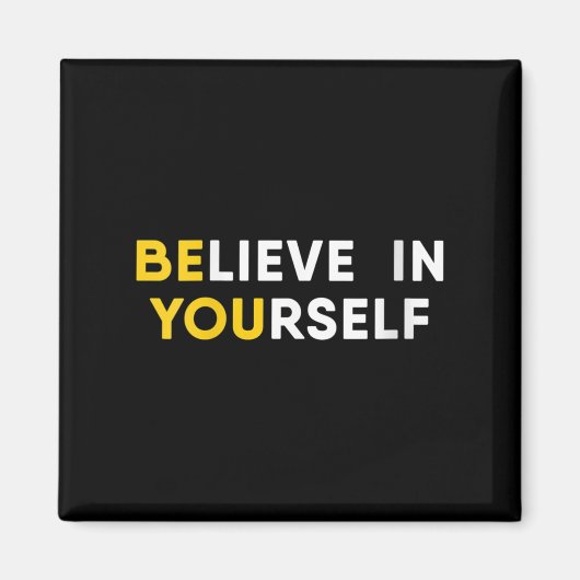 Womens Believe In Yourself Motivation Quote V-neck マグネット (正面)