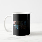 Womens Believe In Yourself Motivational Quote Insr コーヒーマグカップ (左)