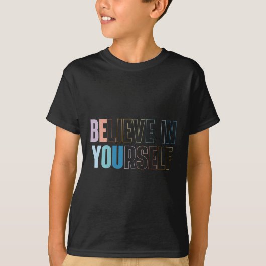 Womens Believe In Yourself Motivational Quote Insr Tシャツ (正面)