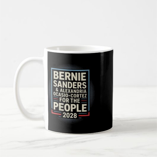 Womens Bernie SandersとAoc 2028大統領C コーヒーマグカップ (左)