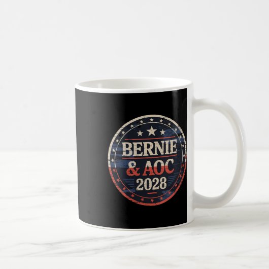Womens Bernie SandersとAoc 2028大統領C コーヒーマグカップ (右)