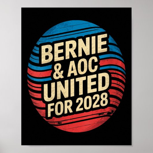 Womens Bernie SandersとAoc 2028大統領C ポスター (正面)